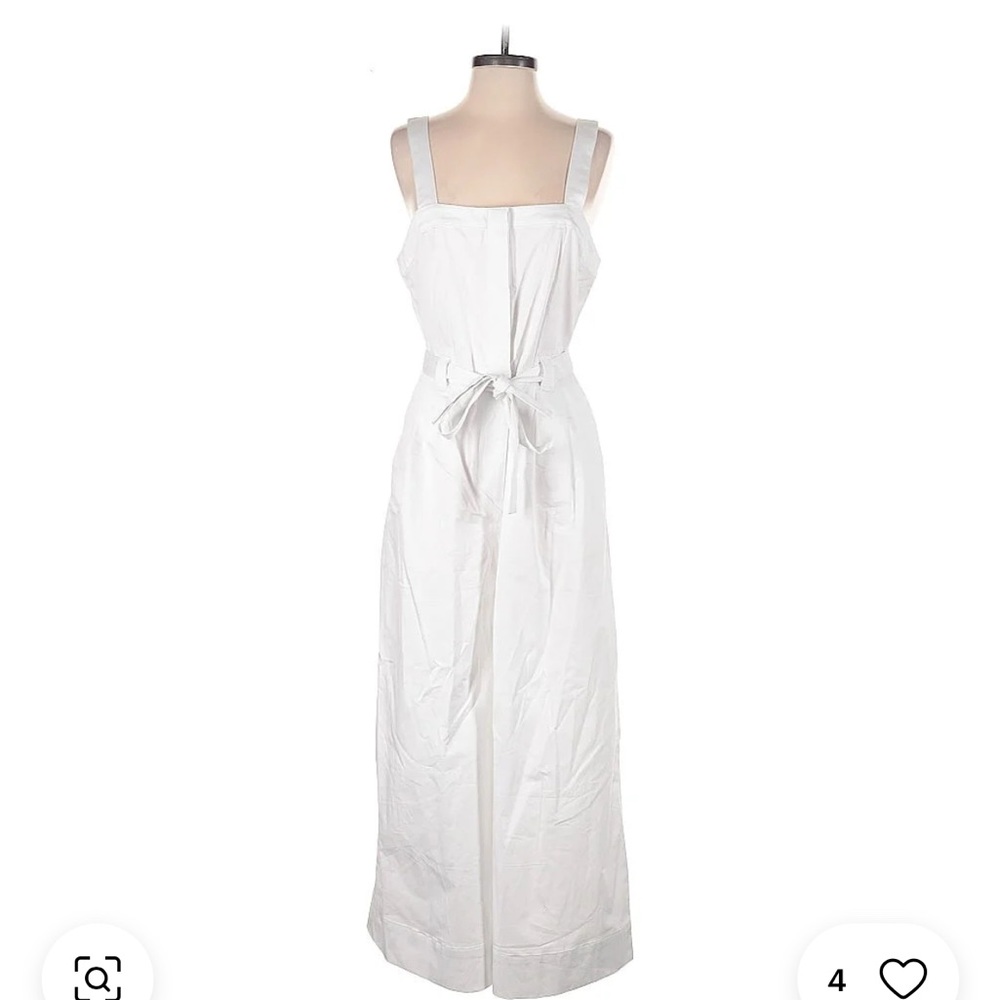Elegant White white leg jumpsuit